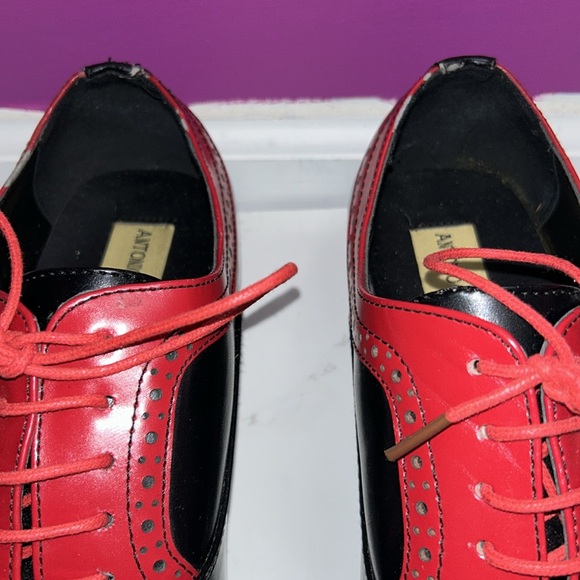 MENS Antonio Cerrelli Red and Black Formal Shoes - Picture 10 of 14